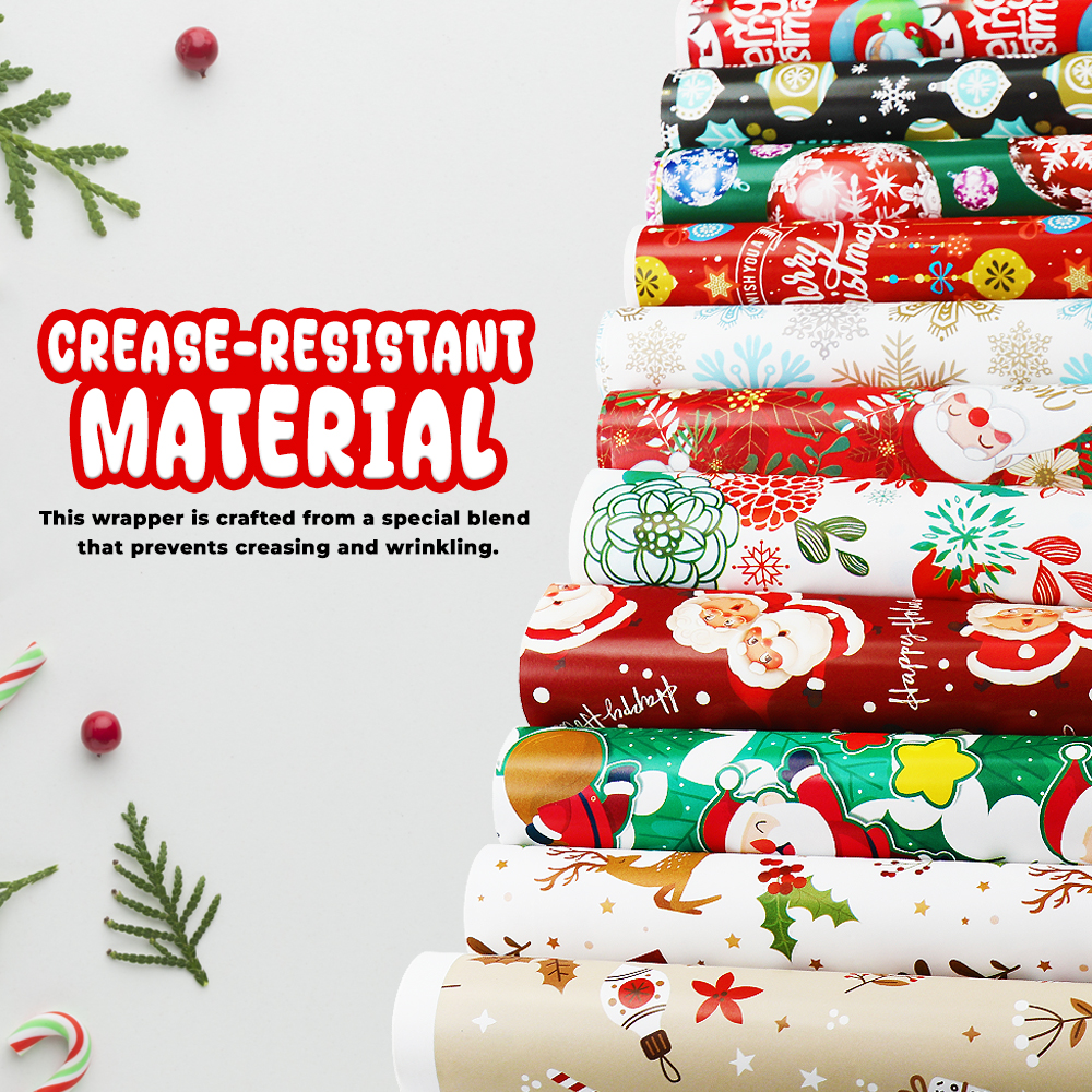 FCI Christmas Wrapper Assorted Design (CXW) 10/20/50sheets per roll ...