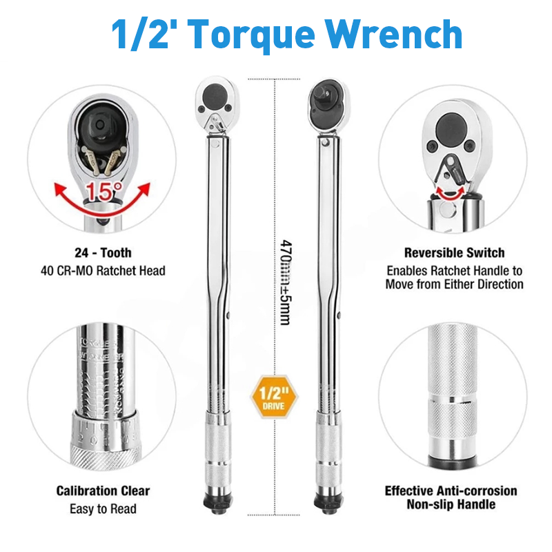 【COD PH STOCK】FLYTECH USA TORQUE WRENCH SET 1/2