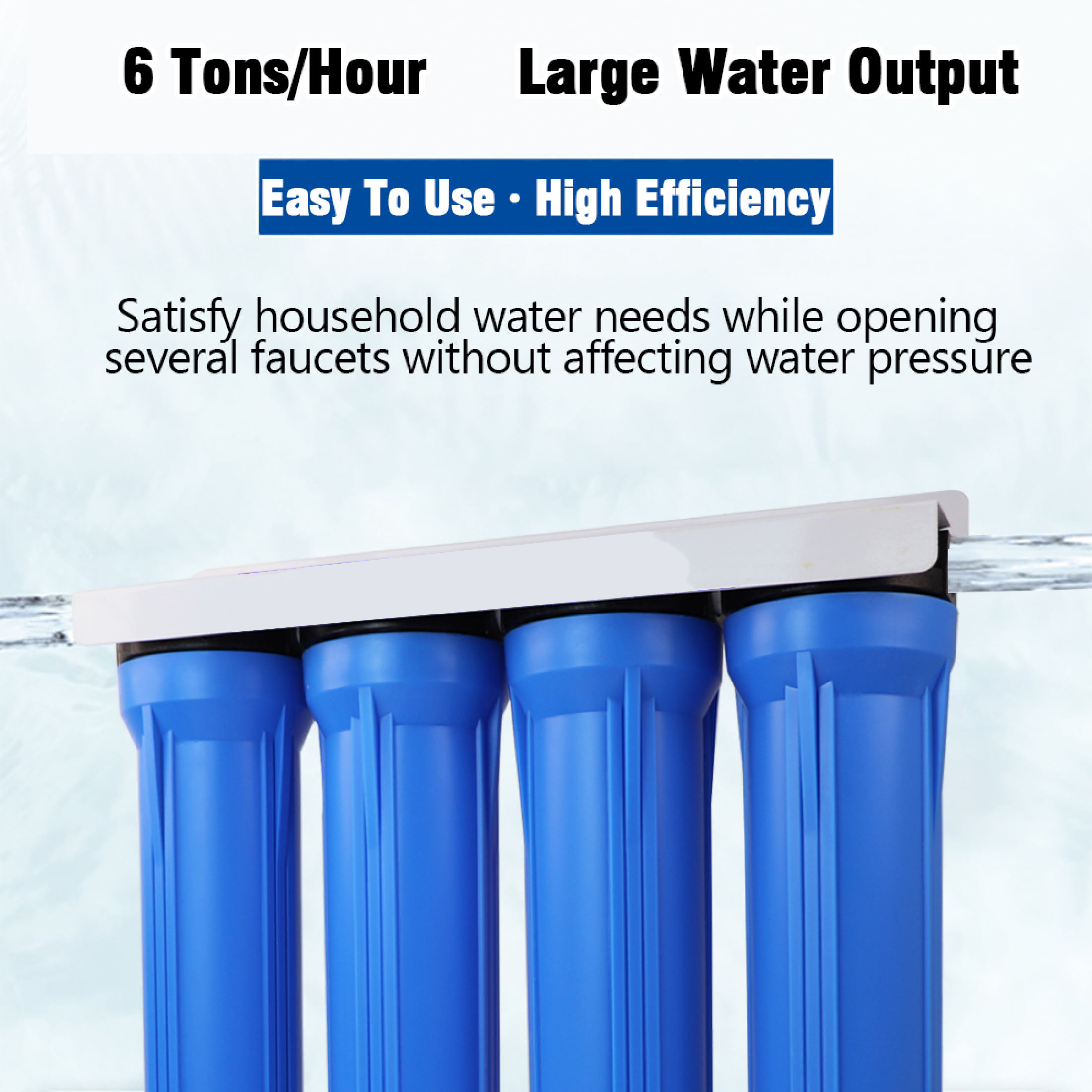 2/3/4 Stage 20 Inch Deep Well Source Water Filter housing Complete Set ...