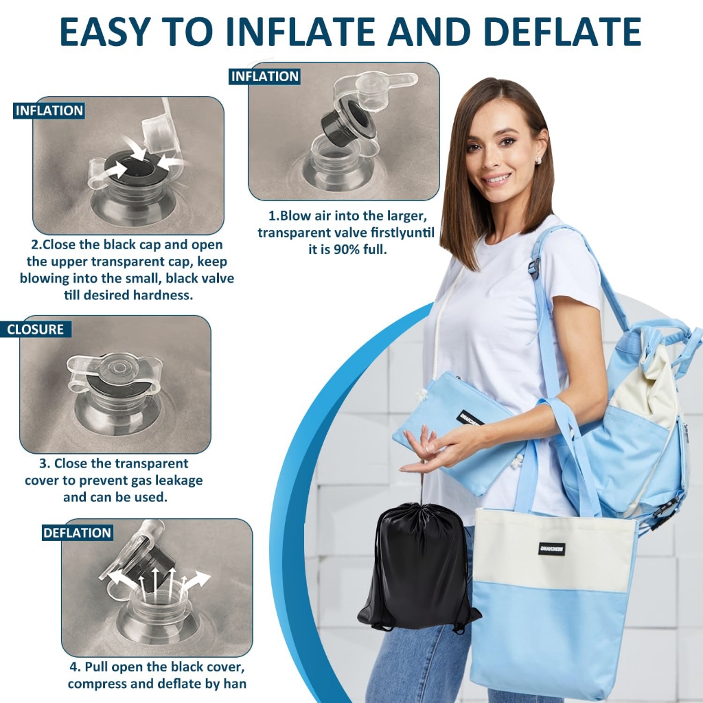 Inflatable Leg Elevation Pillow Foot Support Cushion Portable Wedge ...