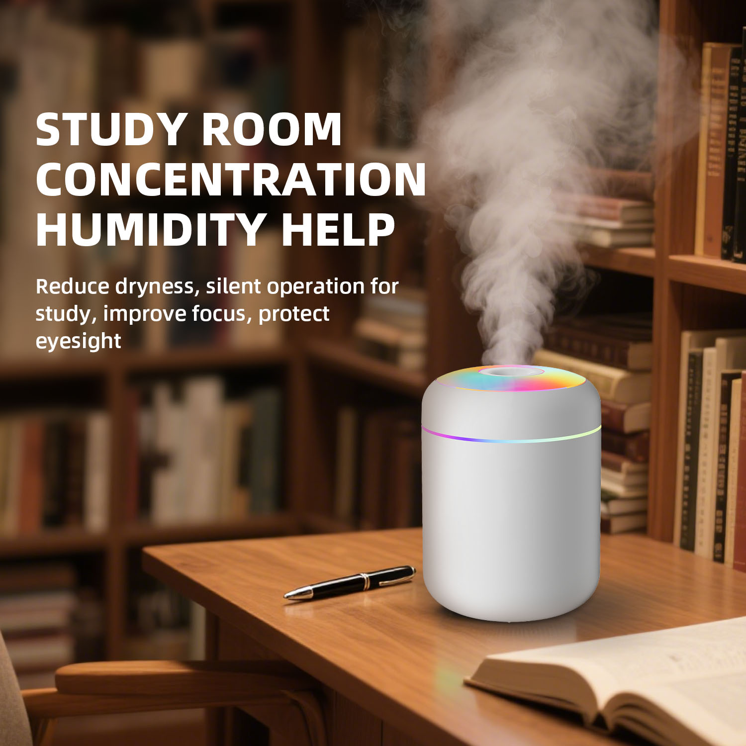 Original Air Humidifier Mini Atomizer Oil USB Colorful LED rotating ...