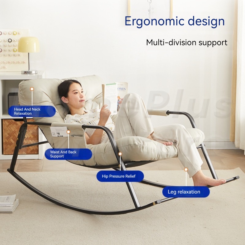 Lazy Rocking Chair Double Size Recliner Nordic Style Recliner Sofa ...