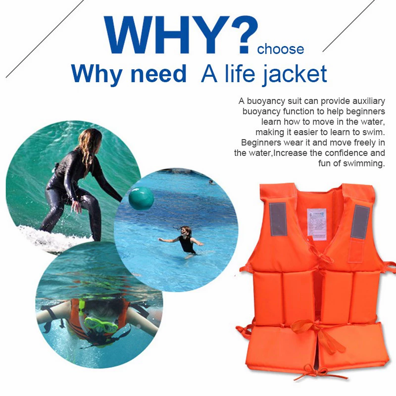 Life Vest Jacket Kids Adults Marine Safety Life Jacket For Outdoor ...