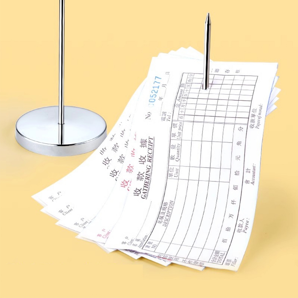 Metal Straight Rod Ticket Fork Bill Memo Receipt Holder Stand ...