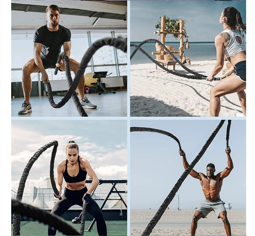 Fitness Training Rope 2.8/9M Muscle Fighting Roper Heavy Skipping Total ...