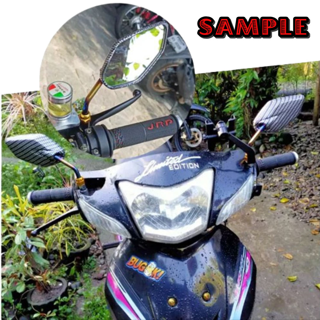 SYM RV1-2 - 2TONE MOTORCYCLE THAI CARBON SIDE MIRROR / TITANIUM CARBON ...