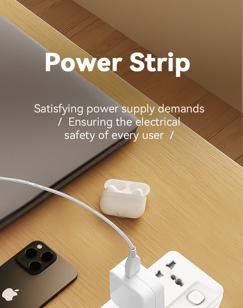 Deli Multi-Function Extension Socket 2/3/5m Sockets With Independent ...