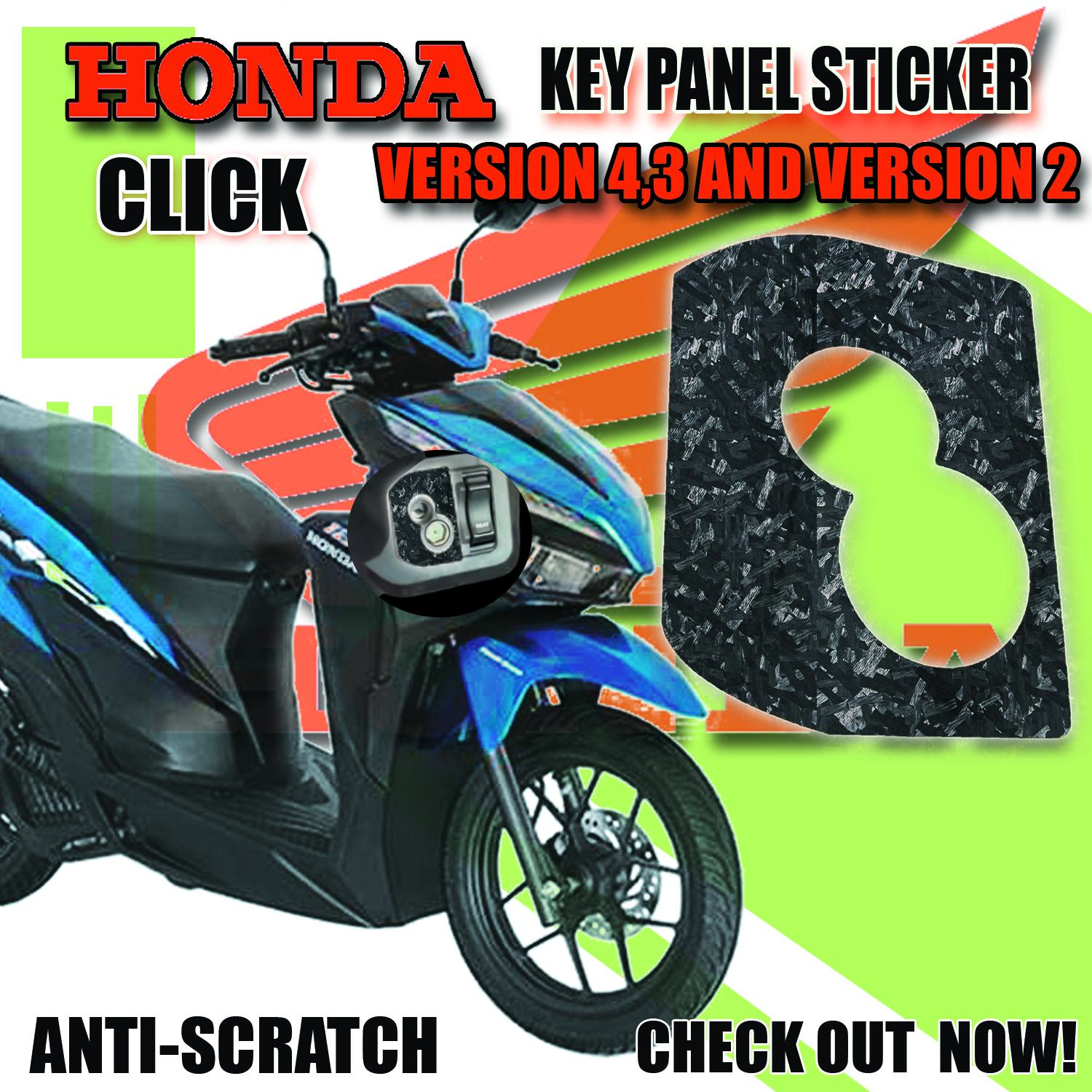 NEW HONDA CLICK KEY PANEL EMBOSSED IGNITION STICKERS FOR CLICK VERSION4 ...