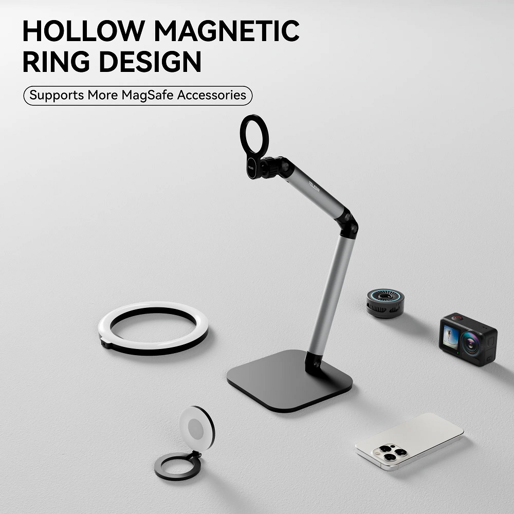 TELESIN Magnetic Smartphone Desktop Stand - Adjustable MagSafe Base ...
