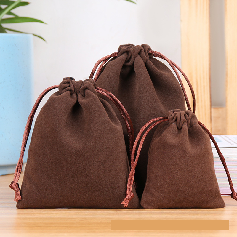 1pc Colored Velvet Fabric Silk Drawstring jewelry Packing Bag Velvet ...