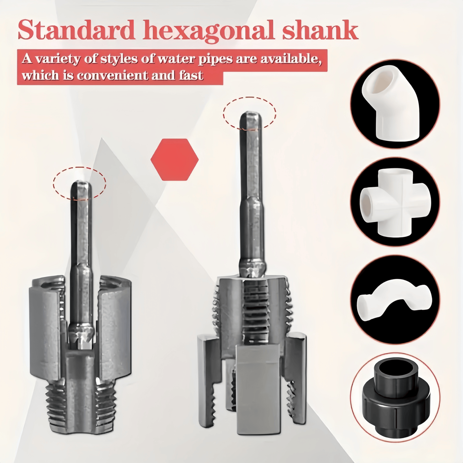 1pcs 2in1 Integrated Pipe Threader,For 1/2/3/4