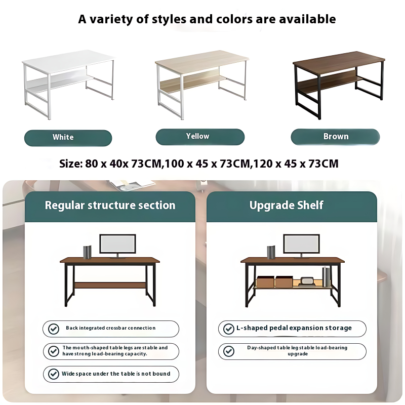 Study Table Computer table Office Table Double Layer Study table for ...