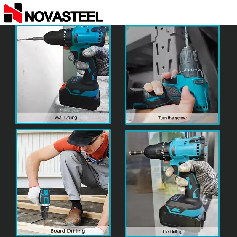 TitanSteel 48V Cordless Impact Drill Heavy Duty Hammer Drill power ...