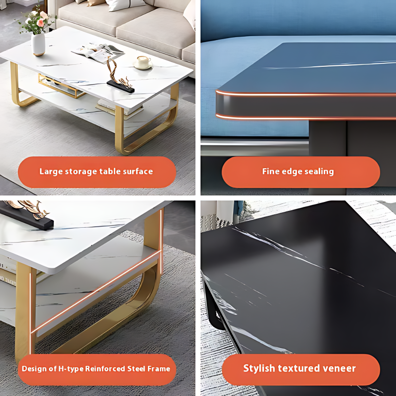Coffee Table Office Table 2 layer table Simple Modern Sofa Table Living ...