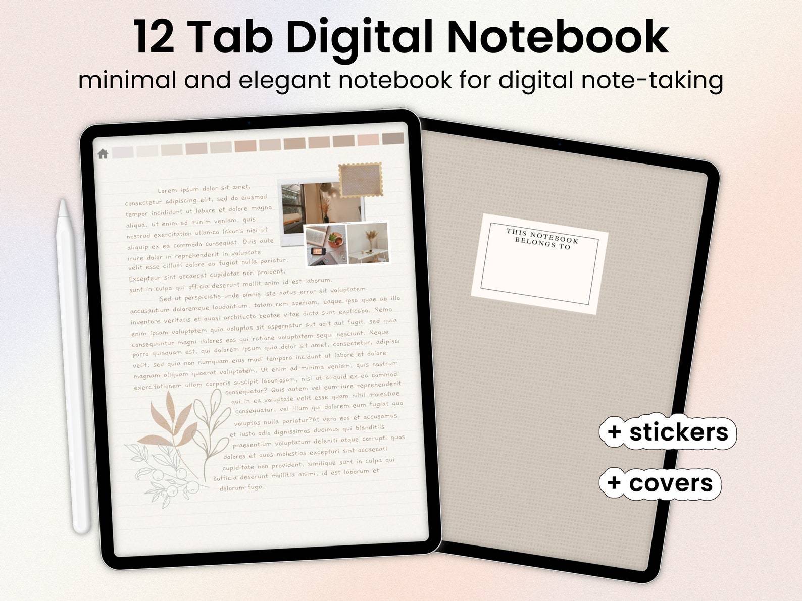 Digital Notebook Goodnotes Notebook With Tabs Goodnotes Digital