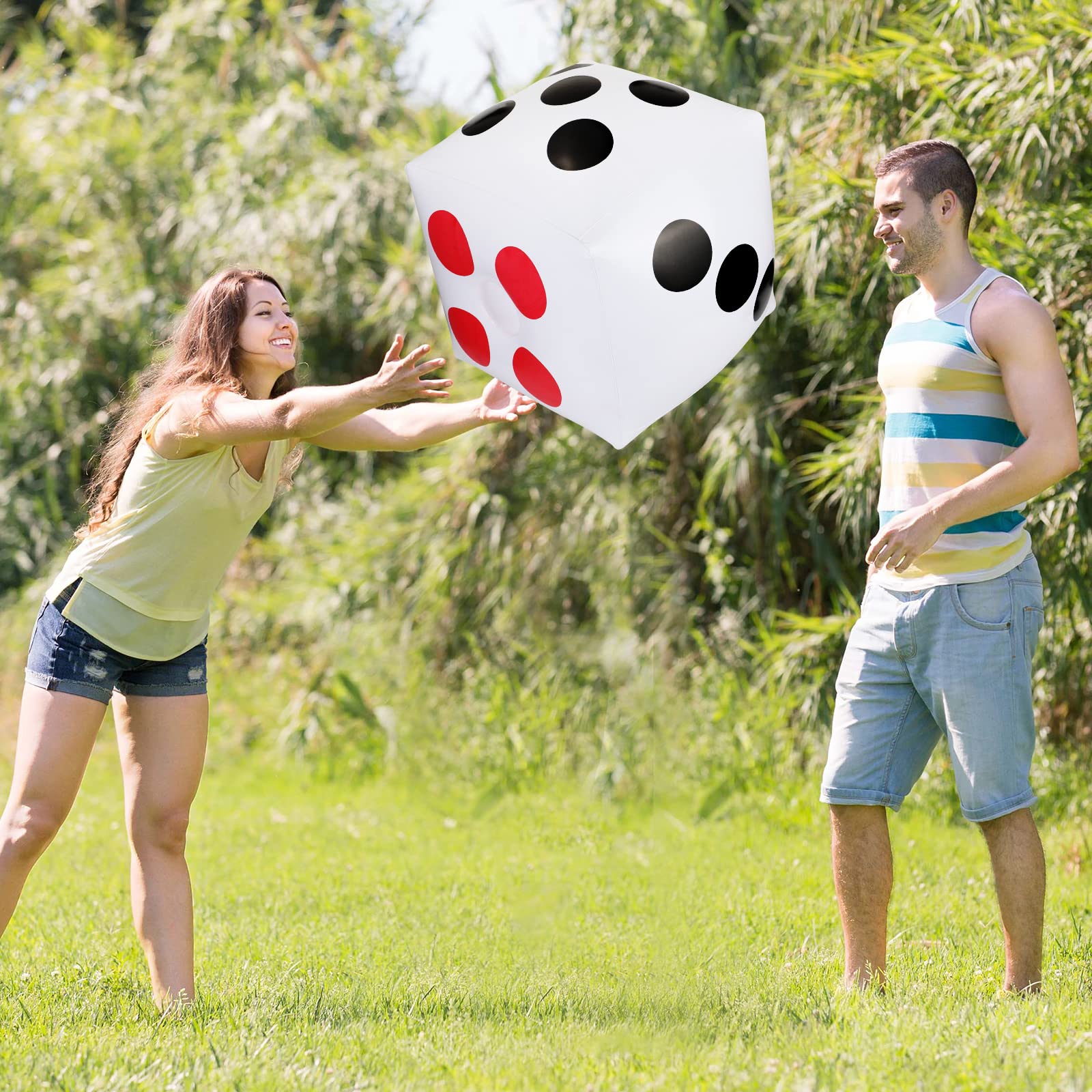Giant 35CM Inflatable Dice Reusable Party Decor For Themed Events And ...
