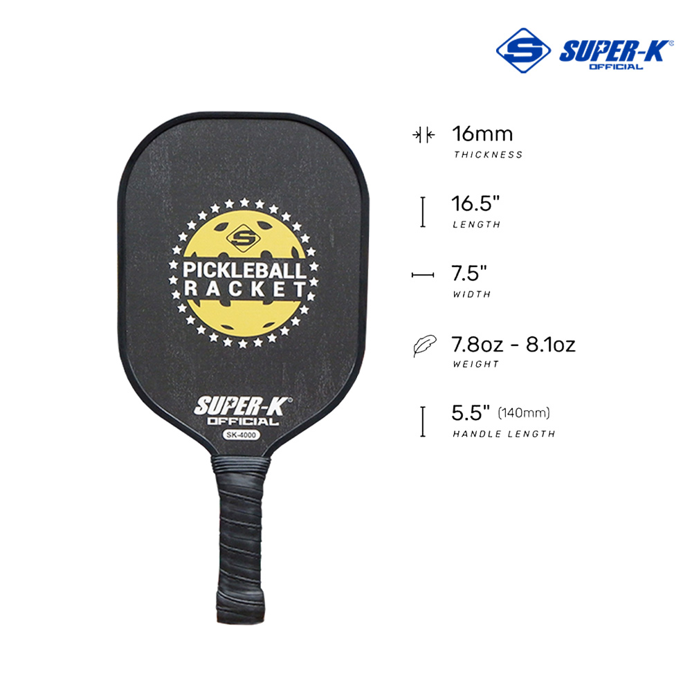 Super-K Pickleball Racket Wooden x 1 pc (SK-4000) | Shopee Philippines