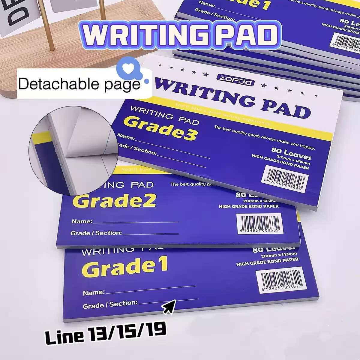 10pcs/Pack Writing pad / Grade 1 / Grade 2 / Grade 3 / Grade 4 ...