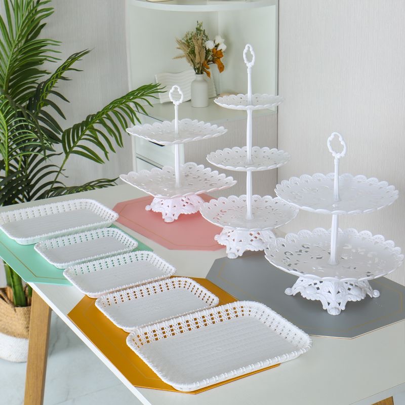3Tier/2Tier Cake Dessert Stand Cupcake Pastry Cookie Tray Rack Candy ...
