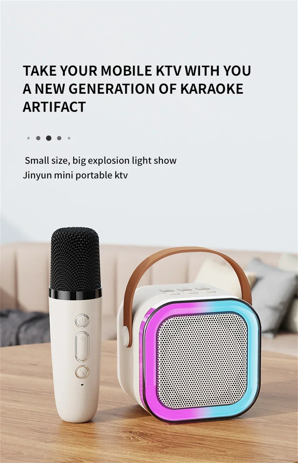 New Mini Karaoke Wireless Audio Speaker Bluetooth Microphone Portable ...