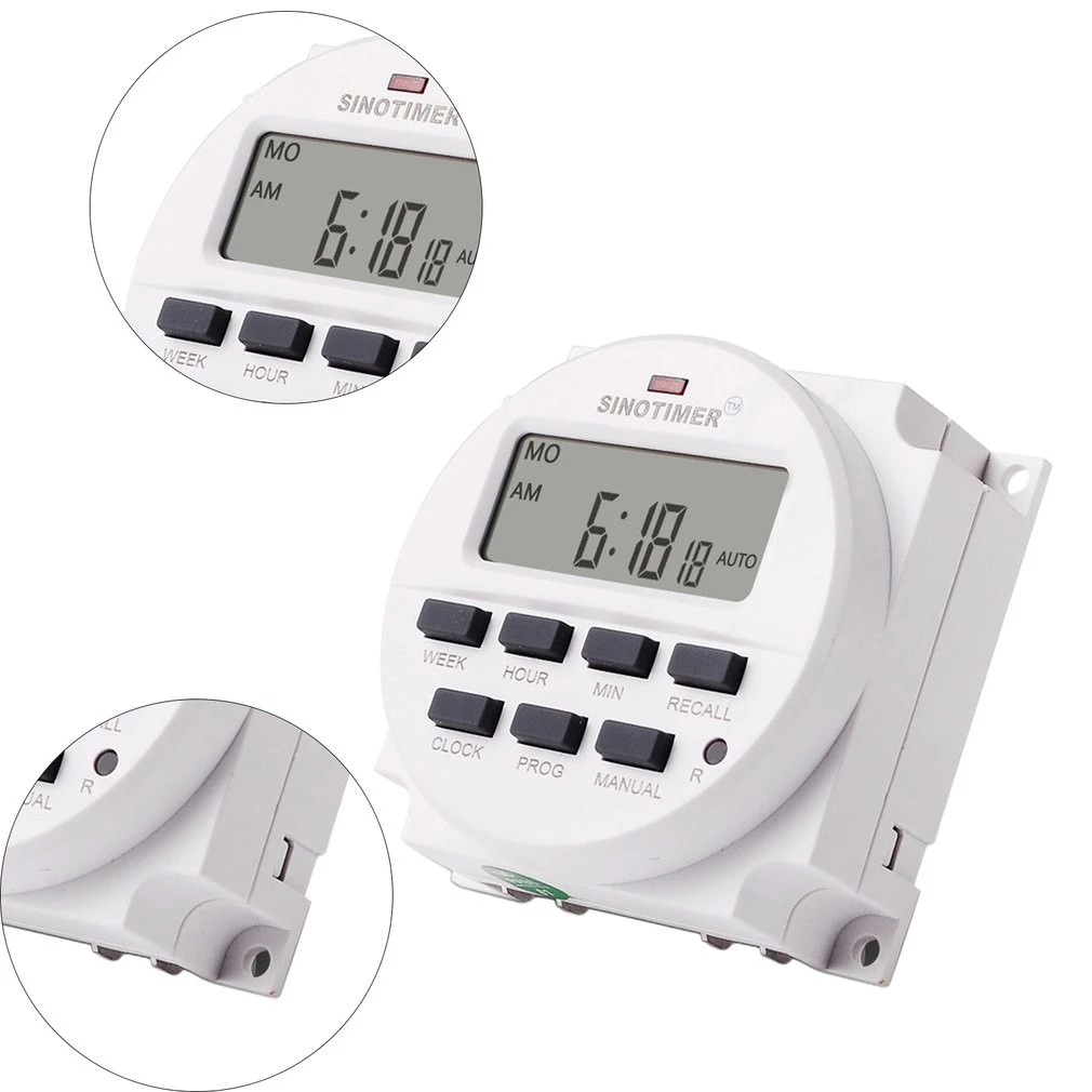 SINOTIMER 220V Weekly 7 Days Digital Time - programmable switch Time ...
