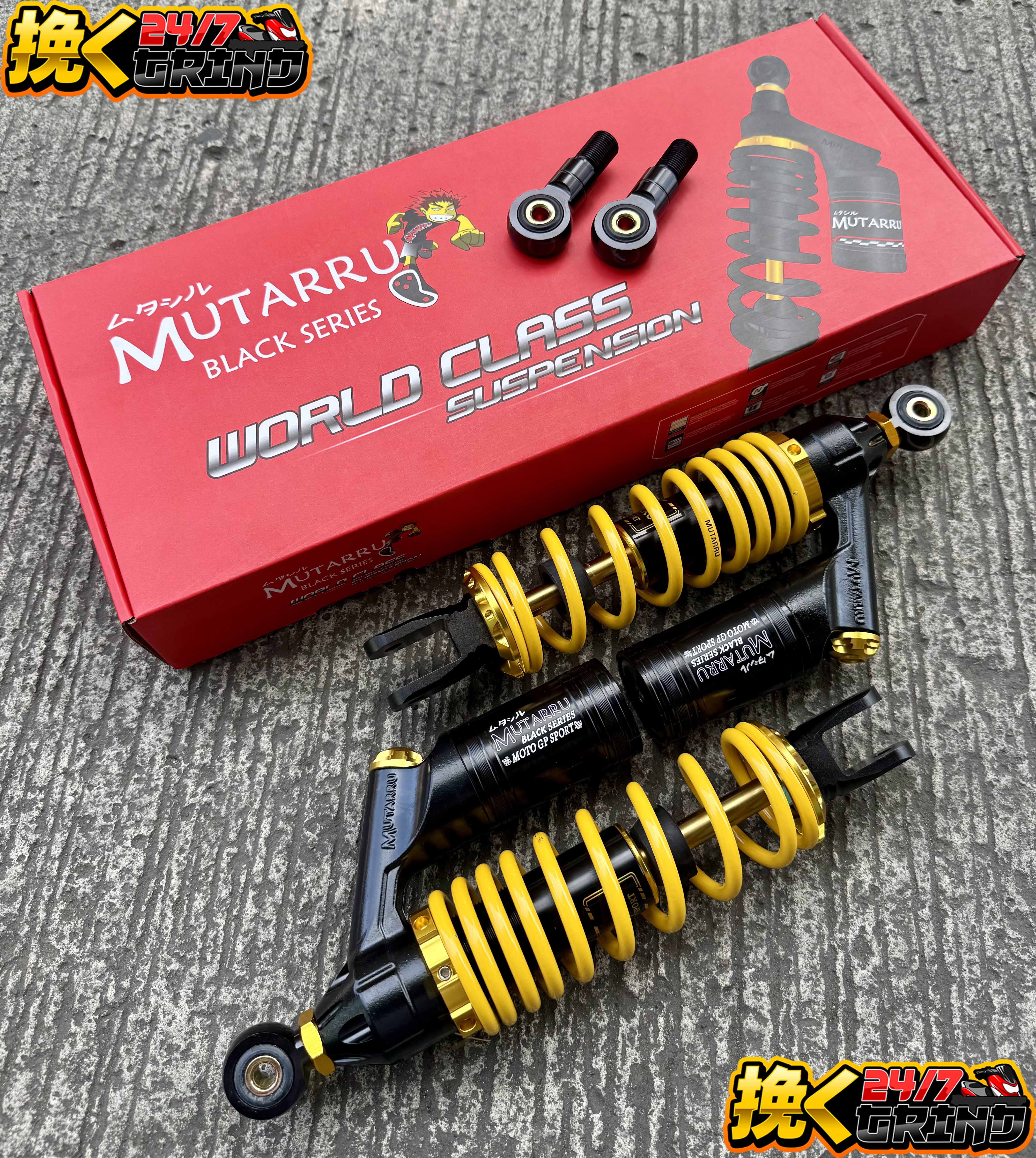 MUTARRU REAR SHOCK BLACK SERIES 285mm-305mm FOR AEROX / NMAX / PCX ...