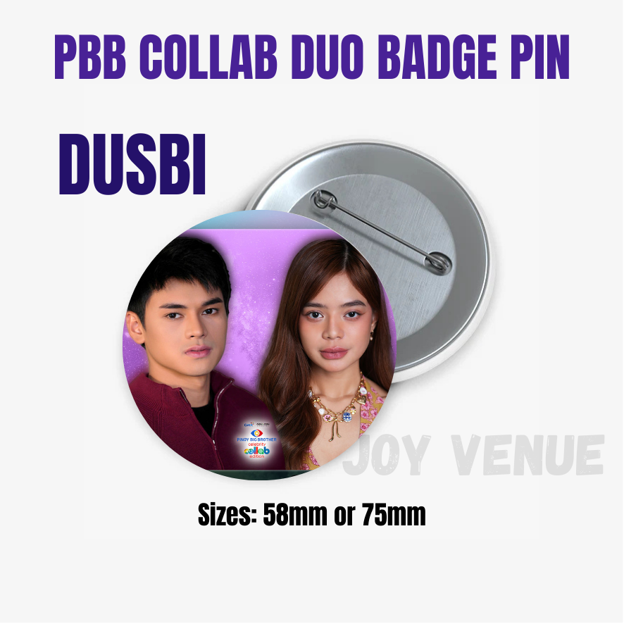 PBB Collab Duo Round Badge Pin (Metal) | Shopee Philippines