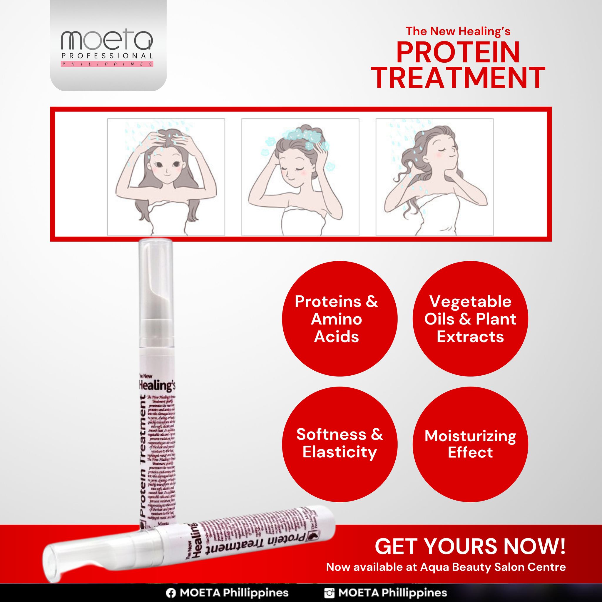 Moeta Protein Treatment – Deep Repair for Damaged & Rebonded Hair 15ml ...