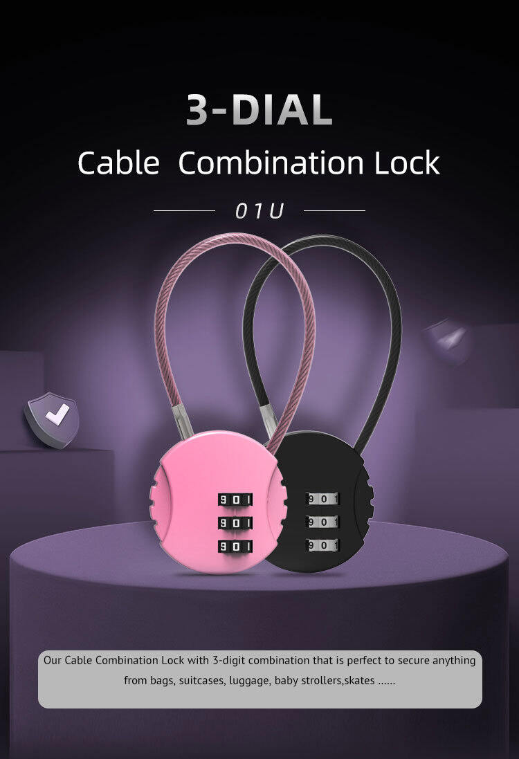 Digit Padlock 3 Digit Travel Security Lock for Bags Combination Lock ...