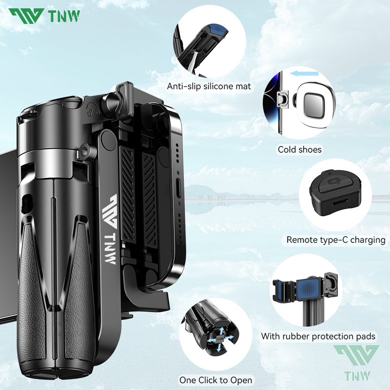 TNW T26 Selfie Stick Mini Extendable Phone Grip Tripod With Bluetooth ...