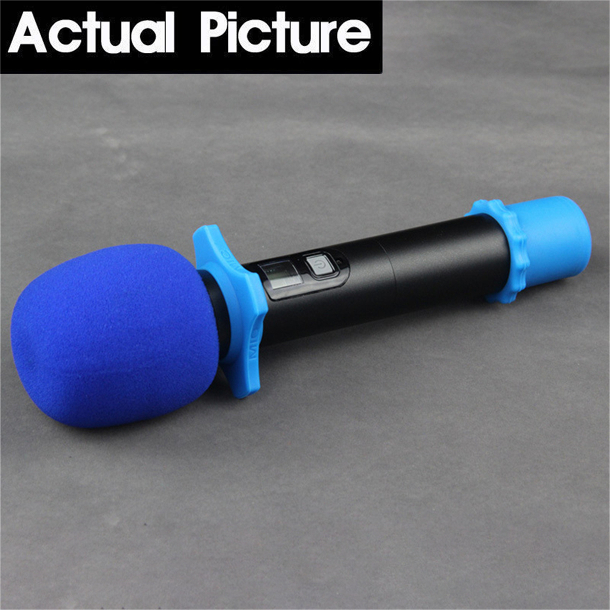 Universal Rubber Microphone Anti Roll Sleeve Mic Windscreen Foam Bottom ...