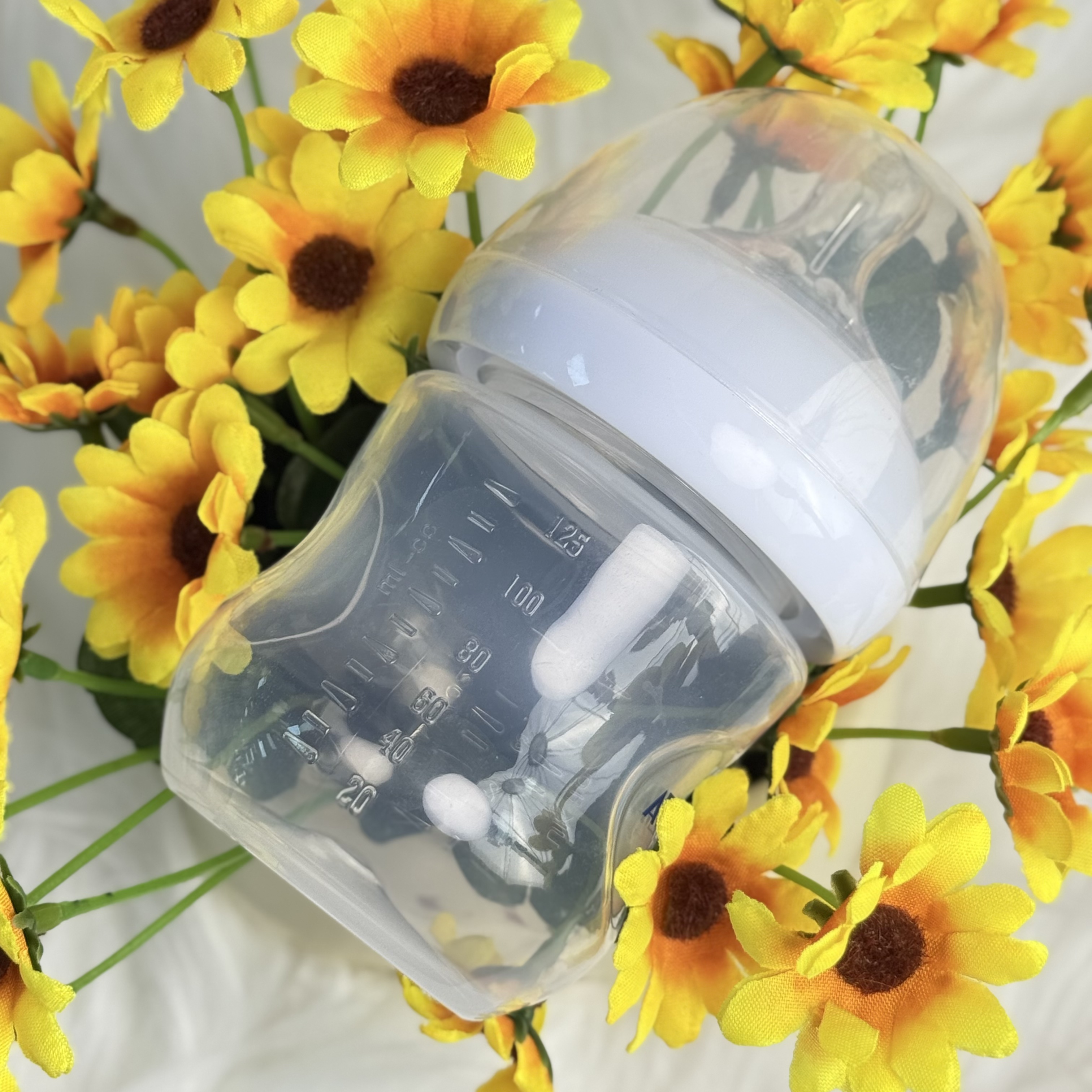 Baby Feeding Bottle Natural Milk Bottle Silicone Nipple BPA Free 4oz ...