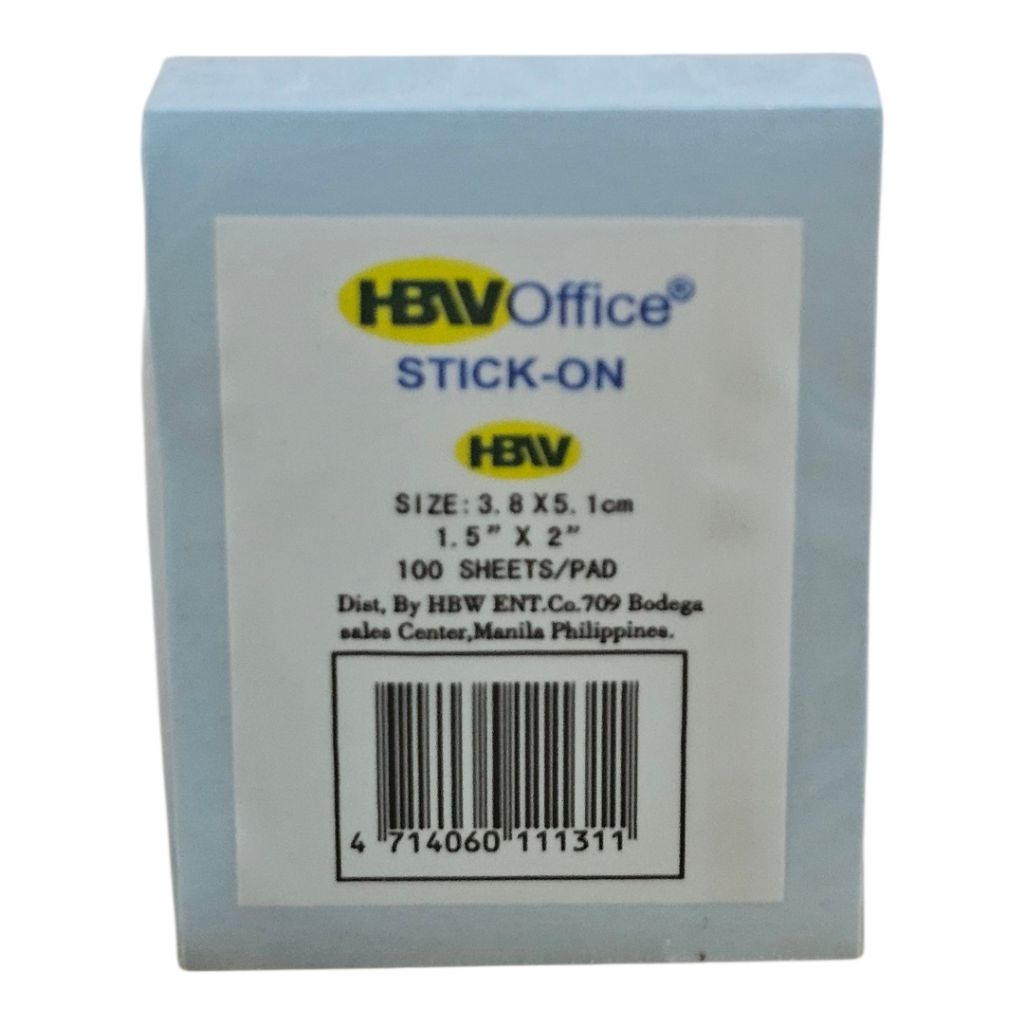 HBWOffice Stick-On Note Pad 1.5″ x 2″ 100 Sheets | Shopee Philippines
