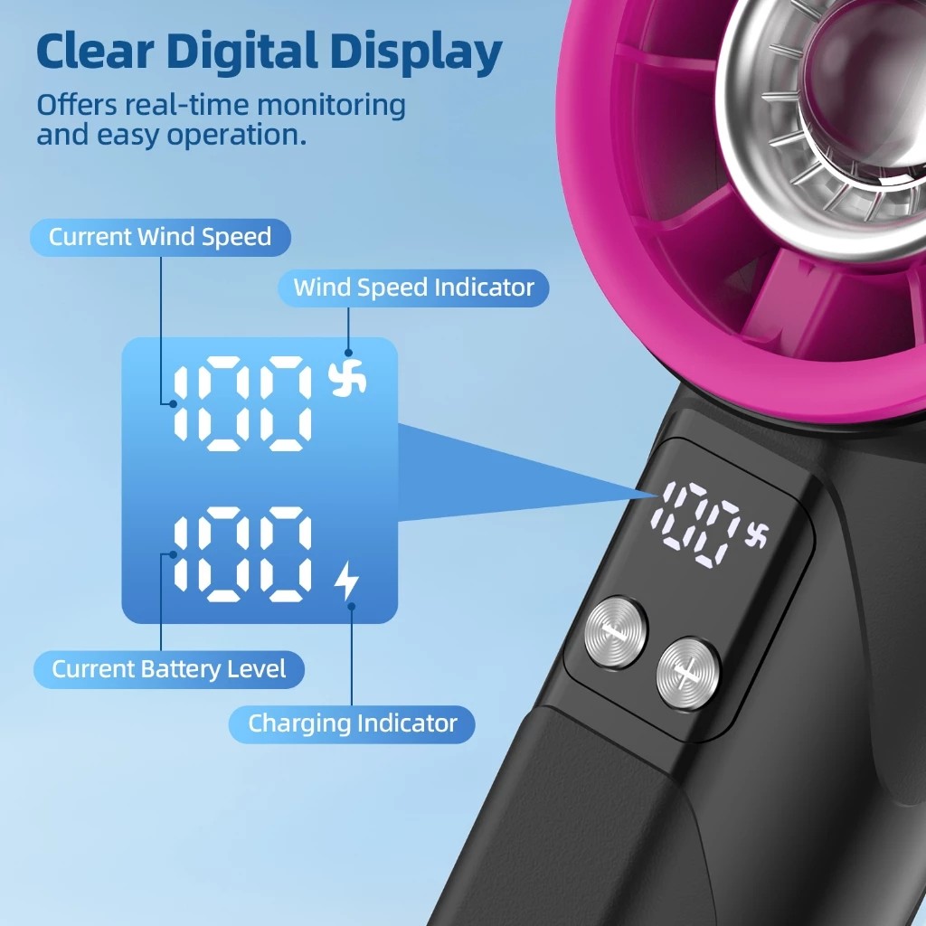 Violent Turbo-fan, 130000 RPM High Speed Motor Turbo-fan, Super Violent Turbo-fan, Handheld High Speed Fan Vacuum Cleaner, Compressed Air Duster Electric Air Duster, Rechargeable Cleaning Duster