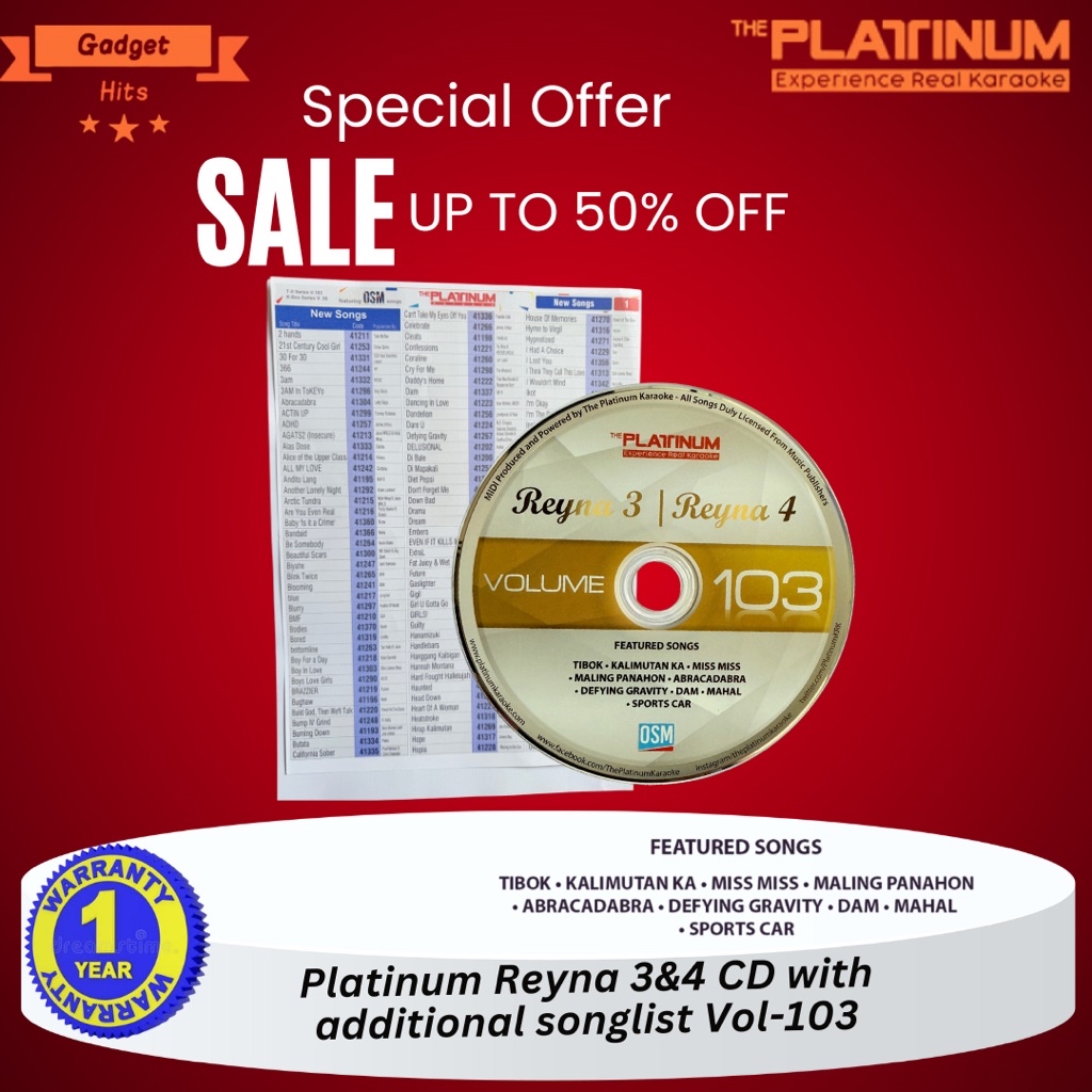 The Platinum Reyna 3 / Reyna 4 CD Updated Volume 105 with additional ...