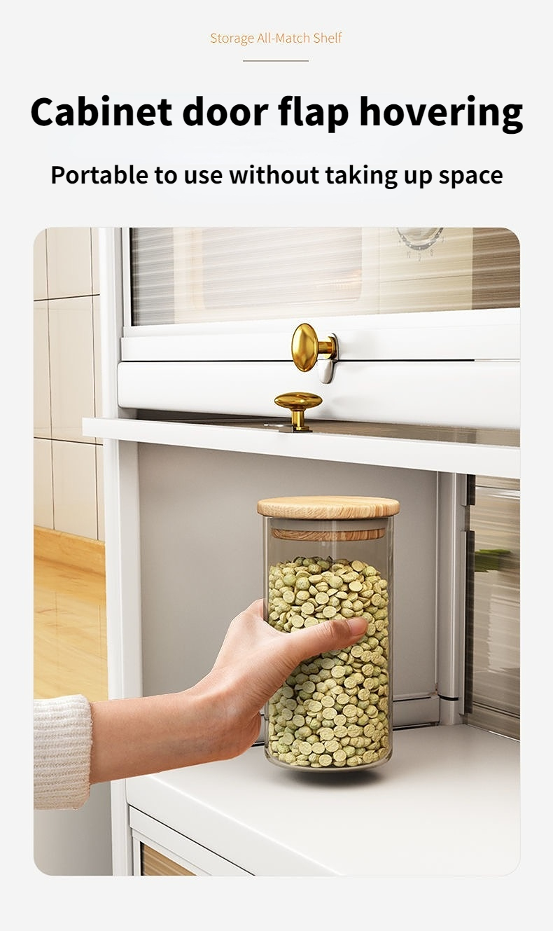 Kitchen Dust Cabinet Rack Dustproof Storage Cabinet Carbon Steel Multi ...