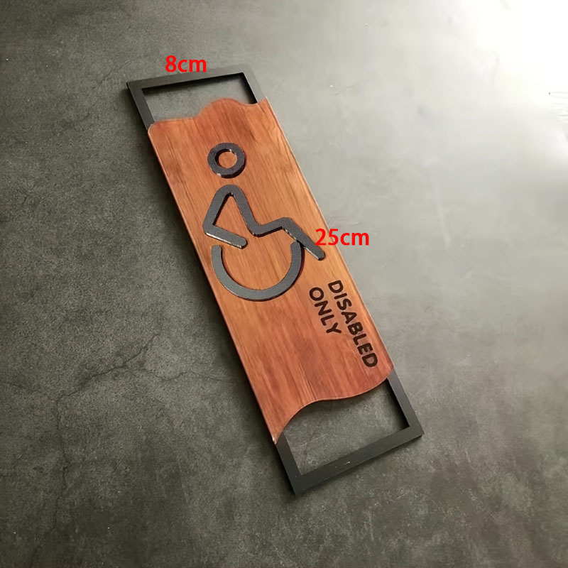 DADA Wooden imitation material toilet sign, bathroom, office doorplate ...