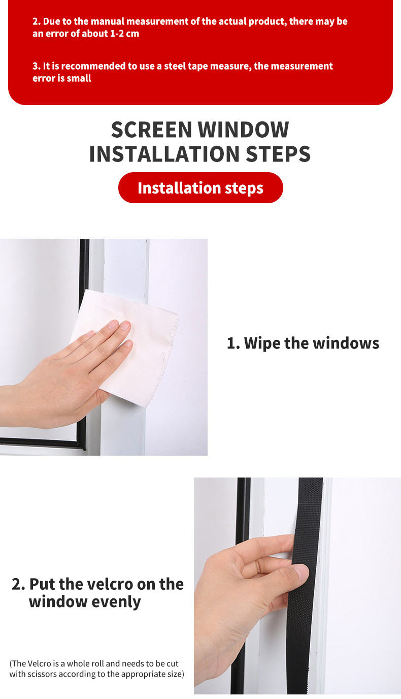 Mosquito Net for Window with Velcro Screen Mesh for Door Insect Self ...