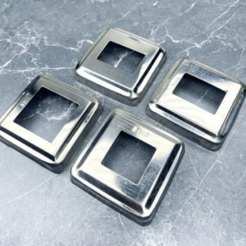 304 Stainless Foot Cover Square Plate Flange Tube Cover Rectangular ...