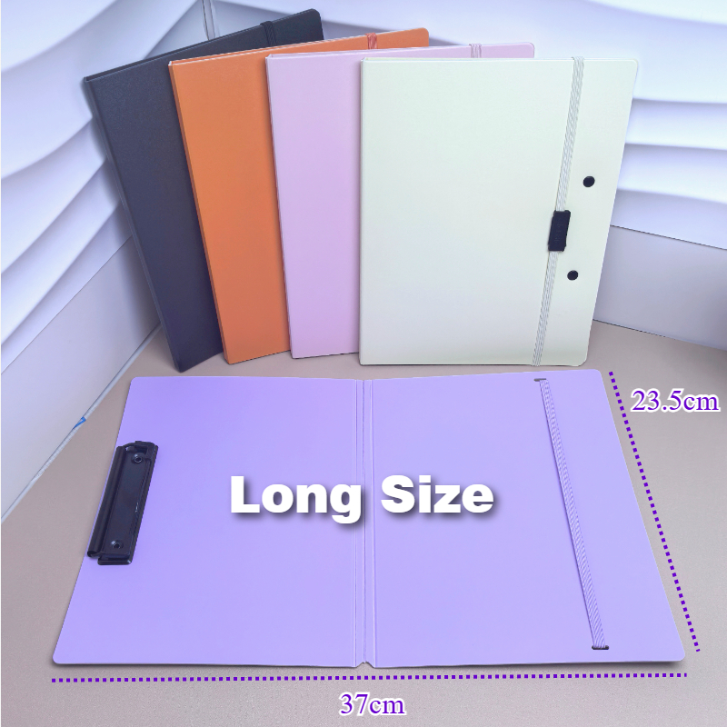 Long Foldable Folder Portable Folding Clipboard FC to A5 File Folder ...
