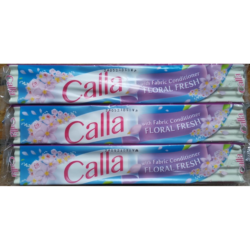 Calla Detergent Bar with Fabric Conditioner Floral Fresh 370G x 3 Bars ...