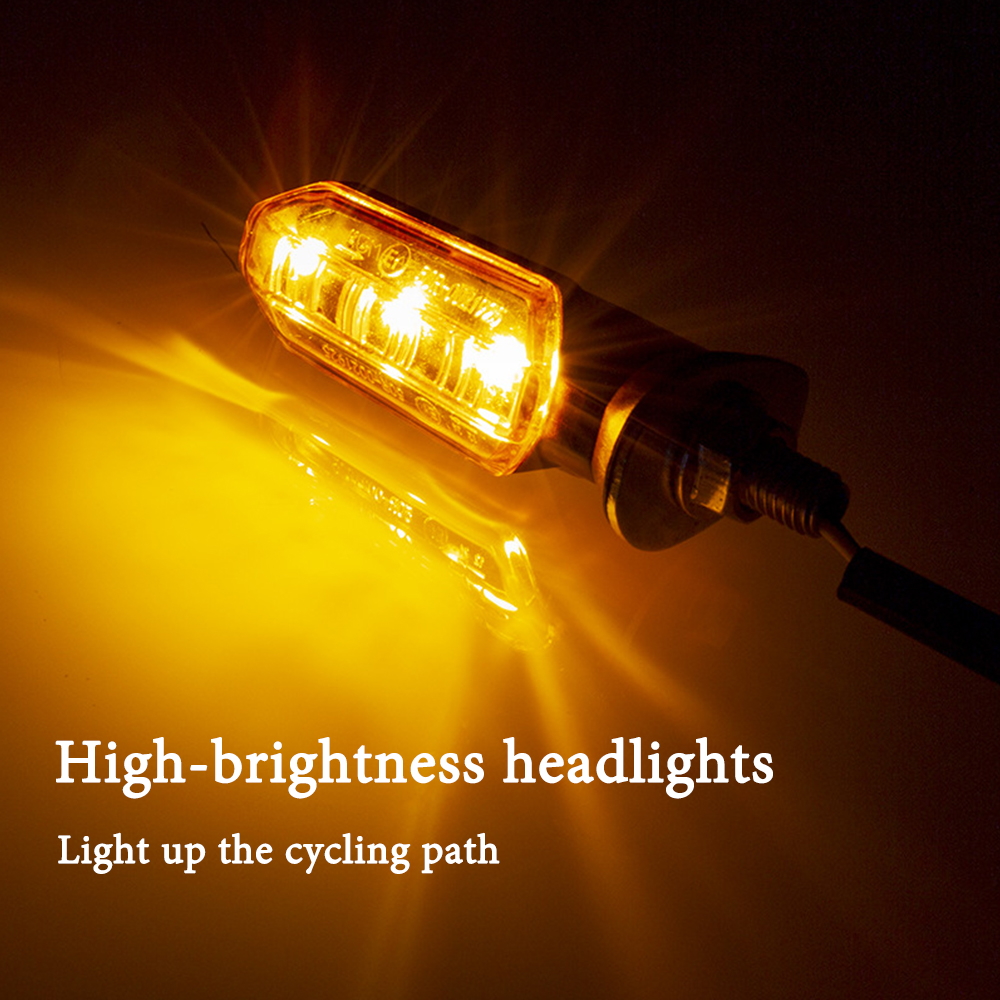 2Pcs Mini Motorcycle LED Turn Signal - 12V Indicator Lamps Driving ...
