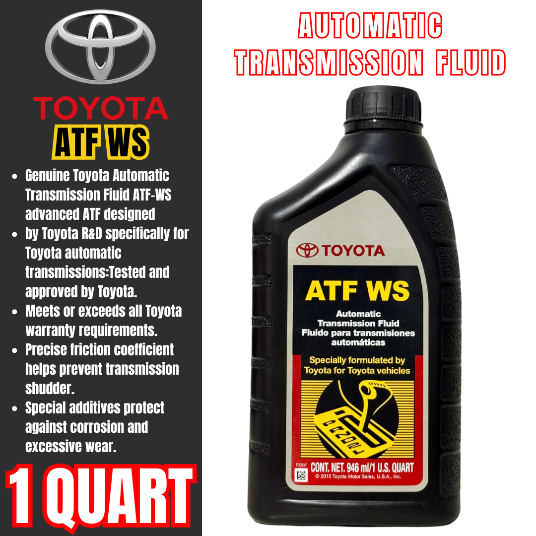 Toyota Genuine ATF WS 1 Quart Automatic Transmission Fluid for Toyota ...