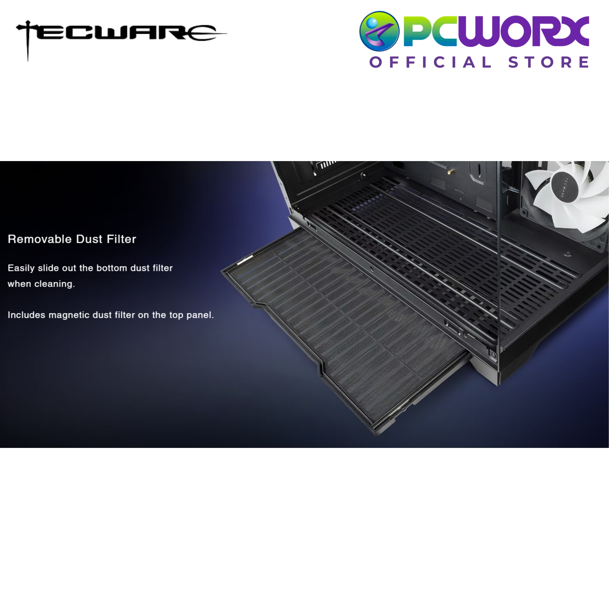 TECWARE VXN EVO 120MM MATX WHITE / BLACK | Shopee Philippines