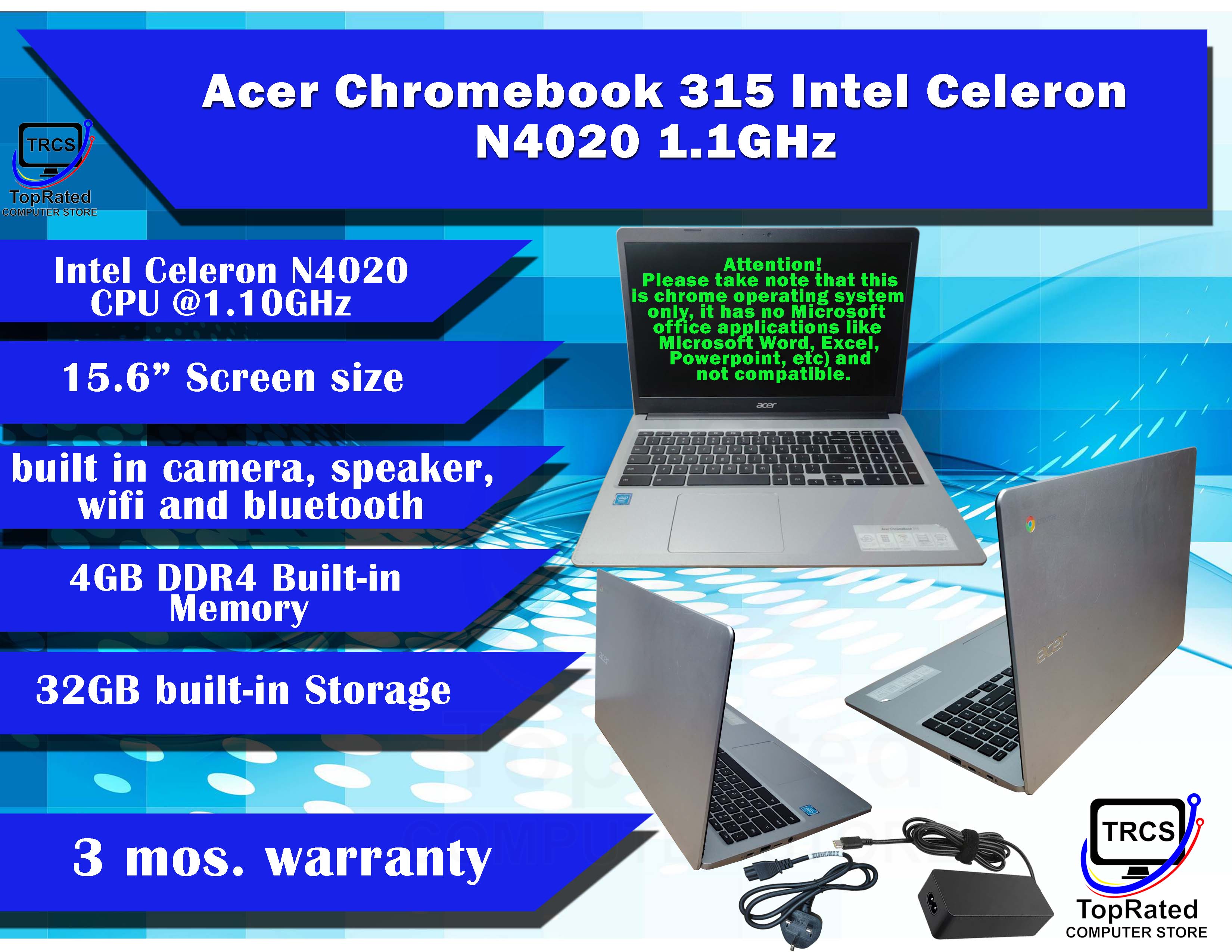 Acer Chromebook 315 Intel Pentium Silver N5030 Intel