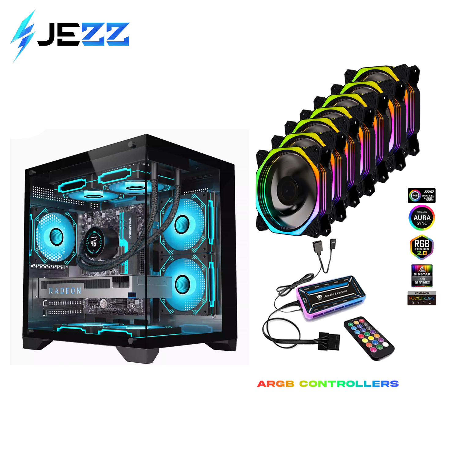 Sumtax Seaview MINI MATX Gaming Case Tempered Glass Panel Chassis Micro ...