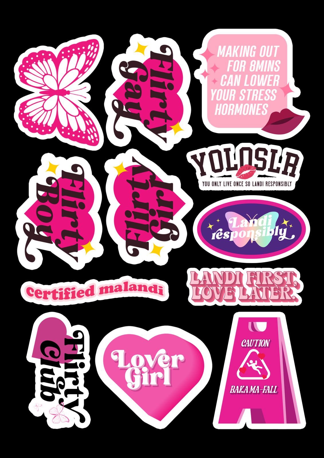 LANDI RESPONISIBLY STICKER PACKS | Shopee Philippines