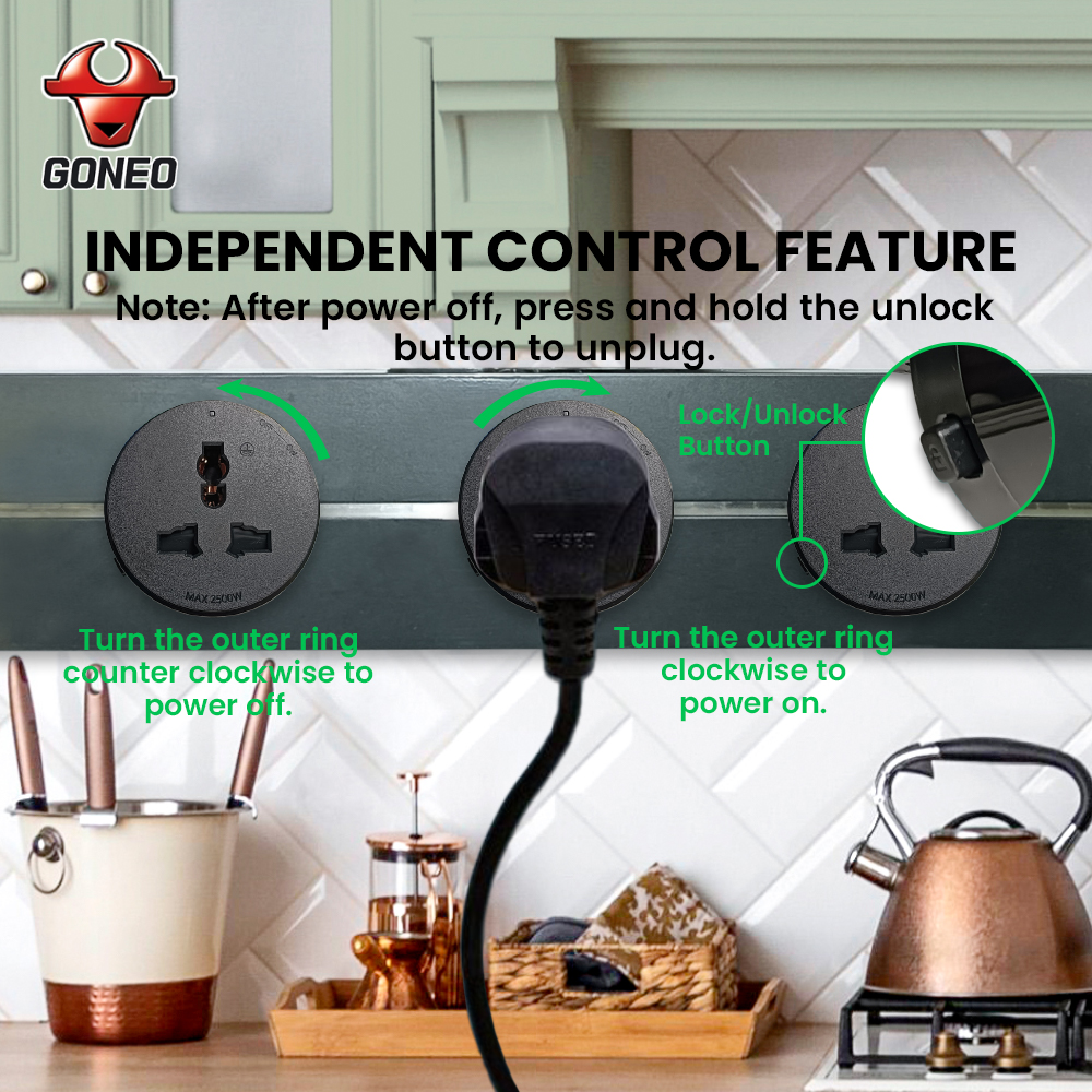 GONEO Power Track Wall Mount Movable Rail Socket DG | Shopee Philippines