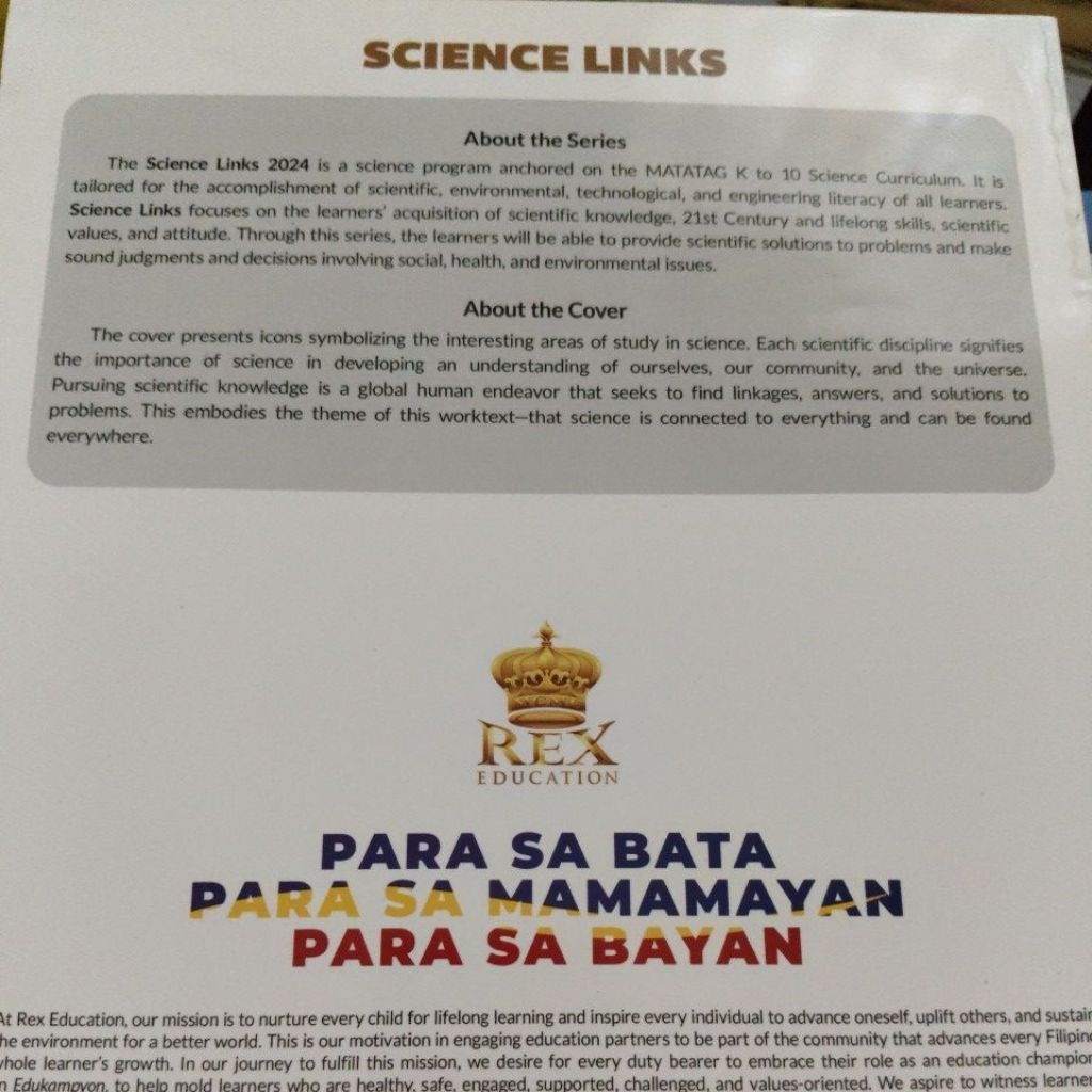SCIENCE LINKS GRADE 6 - 2025 MATATAG EDITION | Shopee Philippines