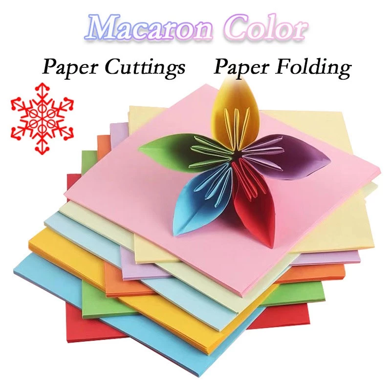 100 Sheets A4 Colored Paper DIY Folding Colored Paper Gifts Wrapper ...
